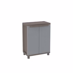 Terry Store-Age J Rattan 68, Placard de rangement, Colonne, Armoire murale, 2 étagères, 2 portes(s), Taupe