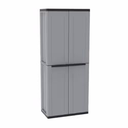 Terry Store-Age JLine 368, Placard de rangement, Colonne, Armoire murale, 4 étagères, 2 portes(s), Noir, Gris