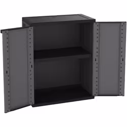 j-base 68 armoire, en polypropylène. couleur gris foncé, 1 étagère réglable en hauteur, verrouillable. dimensions 68 x 37,5 x ...