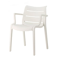 SCAB Giardino Sunset chaise d'extérieur Dîner Siège rigide Dossier rigide Technopolymère Blanc