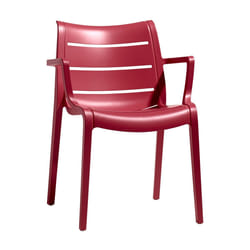 SCAB Giardino Sunset chaise d'extérieur Dîner Siège rigide Dossier rigide Technopolymère Rouge