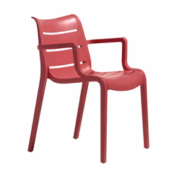 SCAB Giardino Sunset chaise d'extérieur Dîner Siège rigide Dossier rigide Technopolymère Rouge