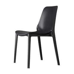 SCAB Giardino Ginevra chaise d'extérieur Dîner Siège rigide Dossier rigide Technopolymère Anthracite