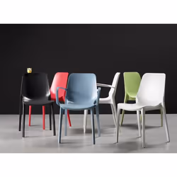 SCAB Giardino Ginevra chaise d'extérieur Dîner Siège rigide Dossier rigide Technopolymère Anthracite