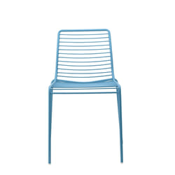 SCAB Giardino Summer chaise d'extérieur Dîner Siège rigide Dossier rigide Acier galvanisé, Polyester Bleu clair
