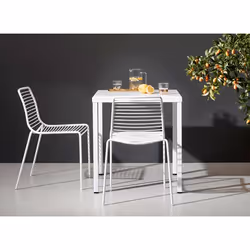 SCAB Giardino Summer chaise d'extérieur Dîner Siège rigide Dossier rigide Acier galvanisé, Polyester Bleu clair