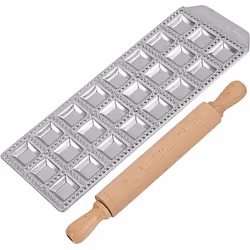 Raviolibereiter Classic mit Teigrolle 29x18x3cm Hauteur 3 cm Mélange de matériaux Aluminium Largeur 13 cm Longueur 29 cm Poid ...