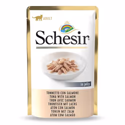 Schesir 01070113, Adulte, Toutes races, Riz, Saumon, Thon, 85 g