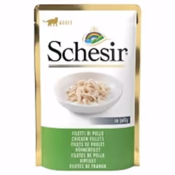 SCHESIR in jelly Tuna and chicken with ham - nourriture humide pour chat - 85 g