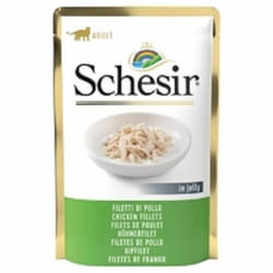 SCHESIR in jelly Tuna and chicken with ham - nourriture humide pour chat - 85 g