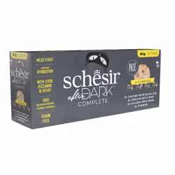 Schesir 21149904, Adulte, Toutes races, Bœuf, Poulet, Canard, Quail egg, 80 g, Sans grain
