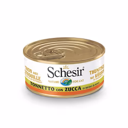 Schesir 8005852615305, Adulte, Toutes races, Courge, Thon, 70 g, Pas de couleurs artificielles