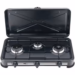 Melchioni Minerva 3, Noir, Comptoir, Gaz, Aluminium, 3 zone(s), 3 zone(s)