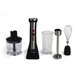 Melchioni 118420039 blender Mélangeur de table 200 W Noir, Acier inoxydable, Transparent
