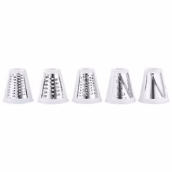 Melchioni 118420212 Râpe électrique et spiraliseur Noir, Acier inoxydable, Blanc