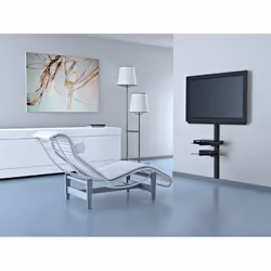 Meliconi 480517 Etagère audiovisuelle Noir Verre