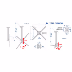 Meliconi 400CE support pour projecteurs Plafond Noir - Vue supplémentaire 8