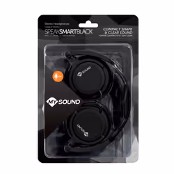 MySound Speak Smart Fluo Casque Avec fil Arceau Appels/Musique Noir