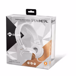 Meliconi MySound Speak Metal Casque Avec fil Arceau Blanc - Vue supplémentaire 5