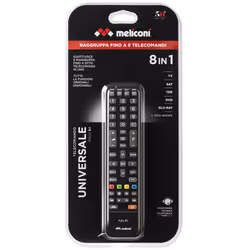 Meliconi Fully 8.1 télécommande IR Wireless DVD/Blu-ray, SAT, Ciel, TV Appuyez sur les boutons
