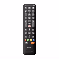 Meliconi - Télécommande universelle EASYTEL 2 pour 1 TV + 1 Décodeur TNT ou SATELLITE - 100% fonctions dorigine - Touche Netf ...