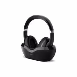 Meliconi 497338, Avec fil &sans fil, TV, 20 - 20000 Hz, 186 g, Écouteurs, Noir