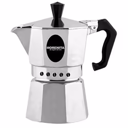 Bialetti Morenita 3, Cafetière à moka, Aluminium, Aluminium, Acier inoxydable, 3 tasses, Morenita, 1 pièce(s)