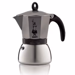 Bialetti 4823, Cafetière à moka, Noir, Gris, Acier inoxydable, Aluminium, Acier, 6 tasses