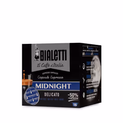 Bialetti Midnight, Capsule de café, Espresso, Bialetti Diva, 60% Arabica 40% Robusta, 7 g, 88 mm