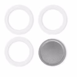 Bialetti 0800000, Support de filtre et jeu de joints, Aluminium, Blanc, Aluminium, Caoutchouc, 3 pièce(s)