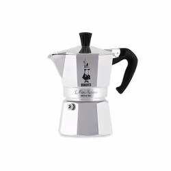 Bialetti Moka Express, Cafetière à moka, 0,06 L, Aluminium, Noir, Aluminium, 1 tasses, Moka Express