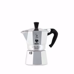Bialetti Moka Express, Cafetière à moka, 0,2 L, Aluminium, Noir, Aluminium, 3 tasses, Moka Express