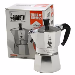 Bialetti Moka Express, Cafetière à moka, 0,55 L, Noir, Argent, Aluminium, 9 tasses, Moka Express