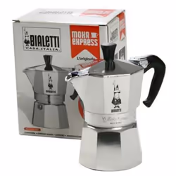 Bialetti Moka Express Cafetière à moka 0,775 L Aluminium, Noir
