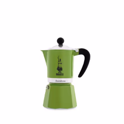 Bialetti Rainbow, Cafetière à moka, Noir, Vert, Aluminium, 3 tasses, Rainbow, CE