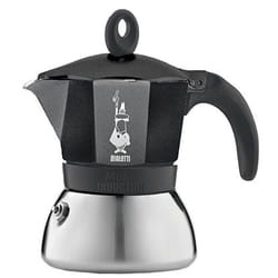 Bialetti Moka Induktion Cafetière à moka 0,28 L Noir, Argent
