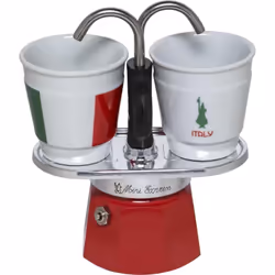 Bialetti Set MINI ITALIA 2 BICC.CaractéristiquesSet composé d'une cafetière expresso et de deux tasses aux couleurs de l'Ital ...