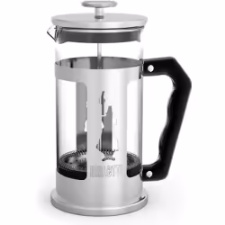 Bialetti 0003130/NW, Cafetière à piston, 1 L, Café moulu, Acier inoxydable, Transparent