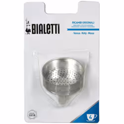 Un filtre entonnoir de rechange, convient pour toutes les cafetières italiennes compatible induction d'une capacité de 4 tass ...