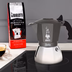 Bialetti Brikka Induction Cafetière à moka Noir, Acier inoxydable