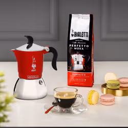 Bialetti 0007144 machine à café manuelle Cafetière à moka 0,18 L Noir, Métallique, Rouge - Vue supplémentaire 2