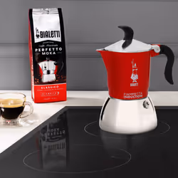 Bialetti 0007144 machine à café manuelle Cafetière à moka 0,18 L Noir, Métallique, Rouge - Vue supplémentaire 3