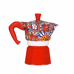 Bialetti Dolce&Gabbana Moka Express Cafetière à moka Bleu, Rouge, Blanc