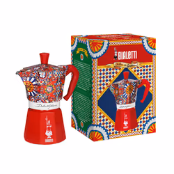 Bialetti Dolce&Gabbana Moka Express Cafetière à moka Bleu, Rouge, Blanc