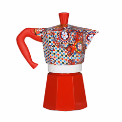 Bialetti Dolce&Gabbana Moka Express Cafetière à moka Bleu, Rouge, Blanc