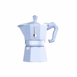 Bialetti Moka Exclusive, Cafetière à moka, Bleu, Aluminium, 3 tasses, Thermoplastique, 1 pièce(s)