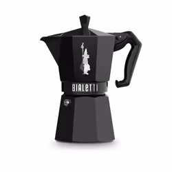 Bialetti Moka Exclusive, Cafetière à moka, Noir, Aluminium, 6 tasses, Thermoplastique, 1 pièce(s)