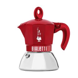 Bialetti Moka Induction Exclusive Cafetière à moka Rouge, Argent
