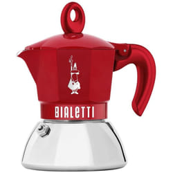 Bialetti Moka Induction - Exclusive Cafetière à moka Rouge, Acier inoxydable