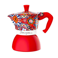 Bialetti Moka Induction Dolce&Gabbana Cafetière à moka 0,19 L Bleu, Rouge, Blanc